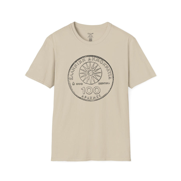 Greek Currency T-Shirt – 100 Drachmas Retro Graphic Tee