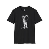 The Krikri Dark Shirt featuring a graphic of the iconic Kri-Kri goat on a black tee.