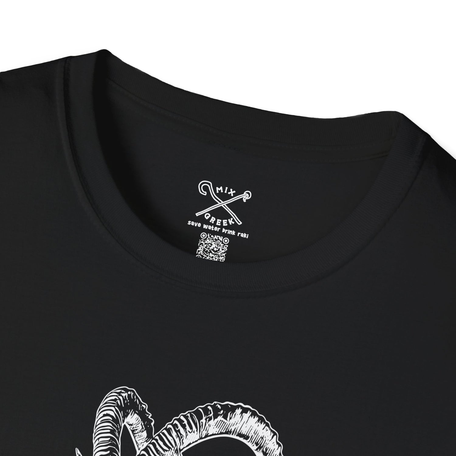 The Krikri Dark Shirt featuring a graphic of the iconic Kri-Kri goat on a black tee.