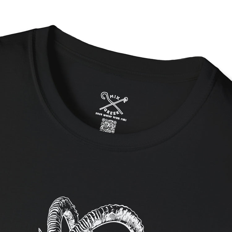 The Krikri Dark Shirt featuring a graphic of the iconic Kri-Kri goat on a black tee.