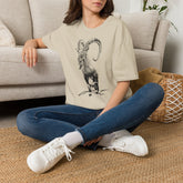 The Krikri graphic tee featuring a bold illustration of the iconic Kri-Kri goat on a T-shirt.