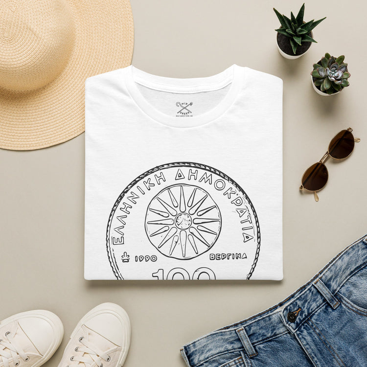 Greek Currency T-Shirt – 100 Drachmas Retro Graphic Tee