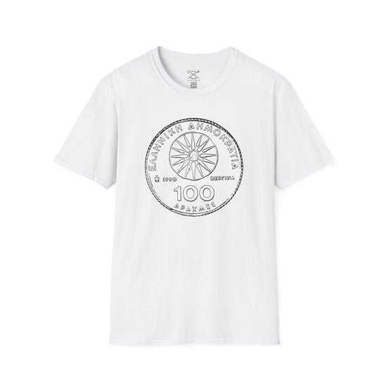 Greek Currency T-Shirt – 100 Drachmas Retro Graphic Tee