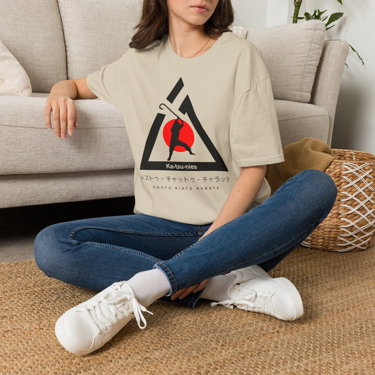Katsounies T-Shirt | Traditional Cretan Shepherd Staff Symbol
