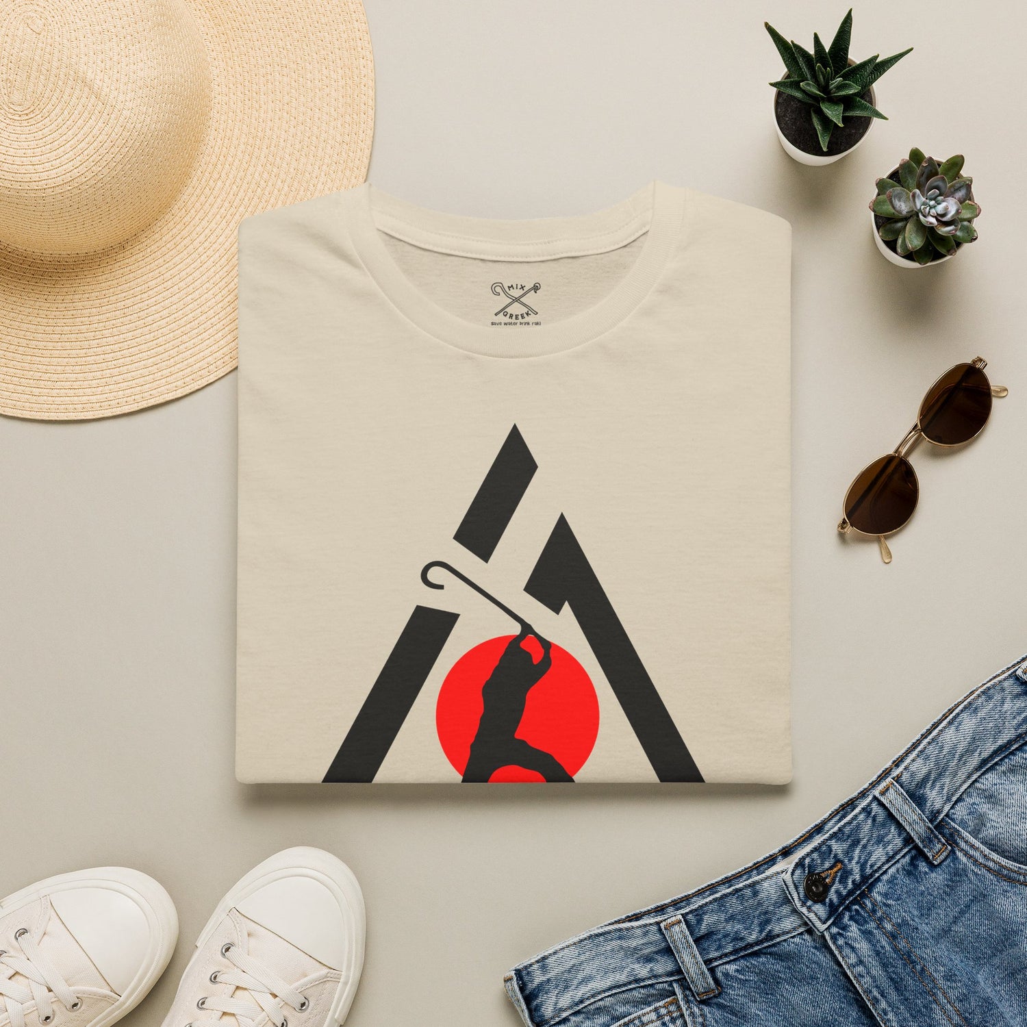 Katsounies T-Shirt | Traditional Cretan Shepherd Staff Symbol