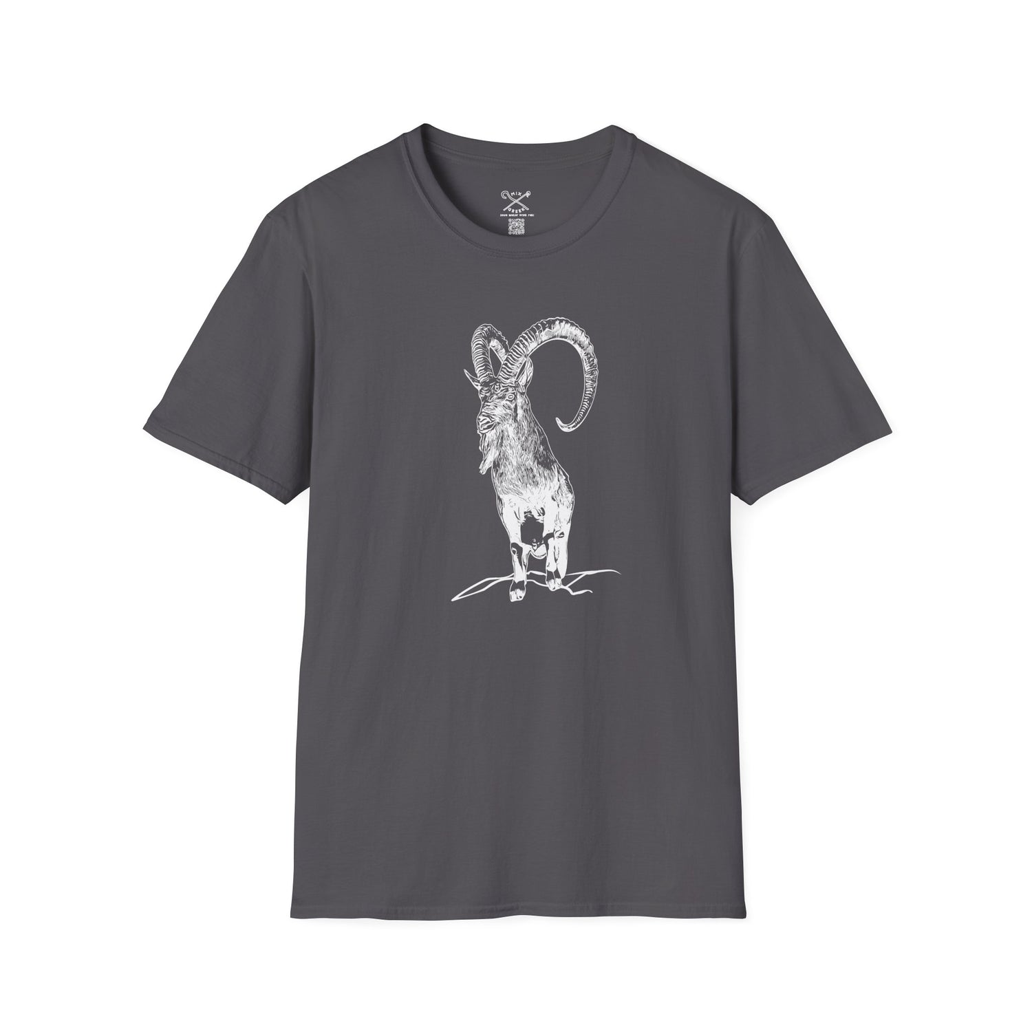 The Krikri Dark Shirt featuring a graphic of the iconic Kri-Kri goat on a black tee.