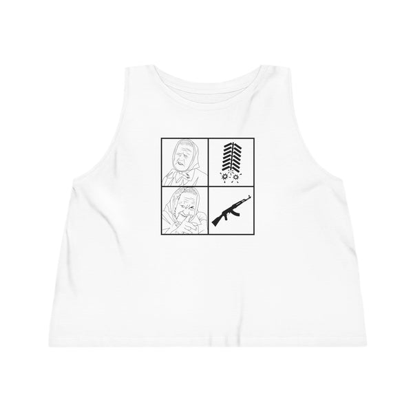 Grandma Approves AK47 Cropped Tank Top - Greek inspired clothing by MixGreek Tank Top Greeks of the world