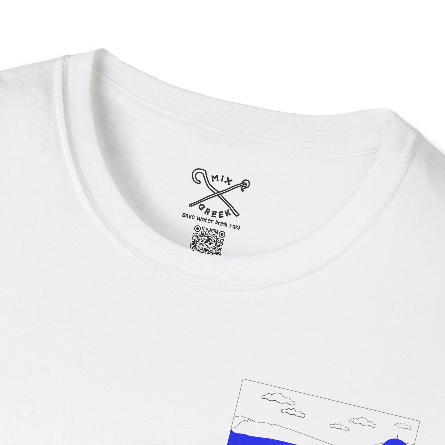 Greek Island T-Shirt – Santorini in Our Heart Graphic Tee