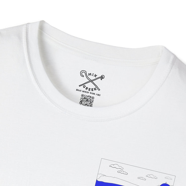 Greek Island T-Shirt – Santorini in Our Heart Graphic Tee