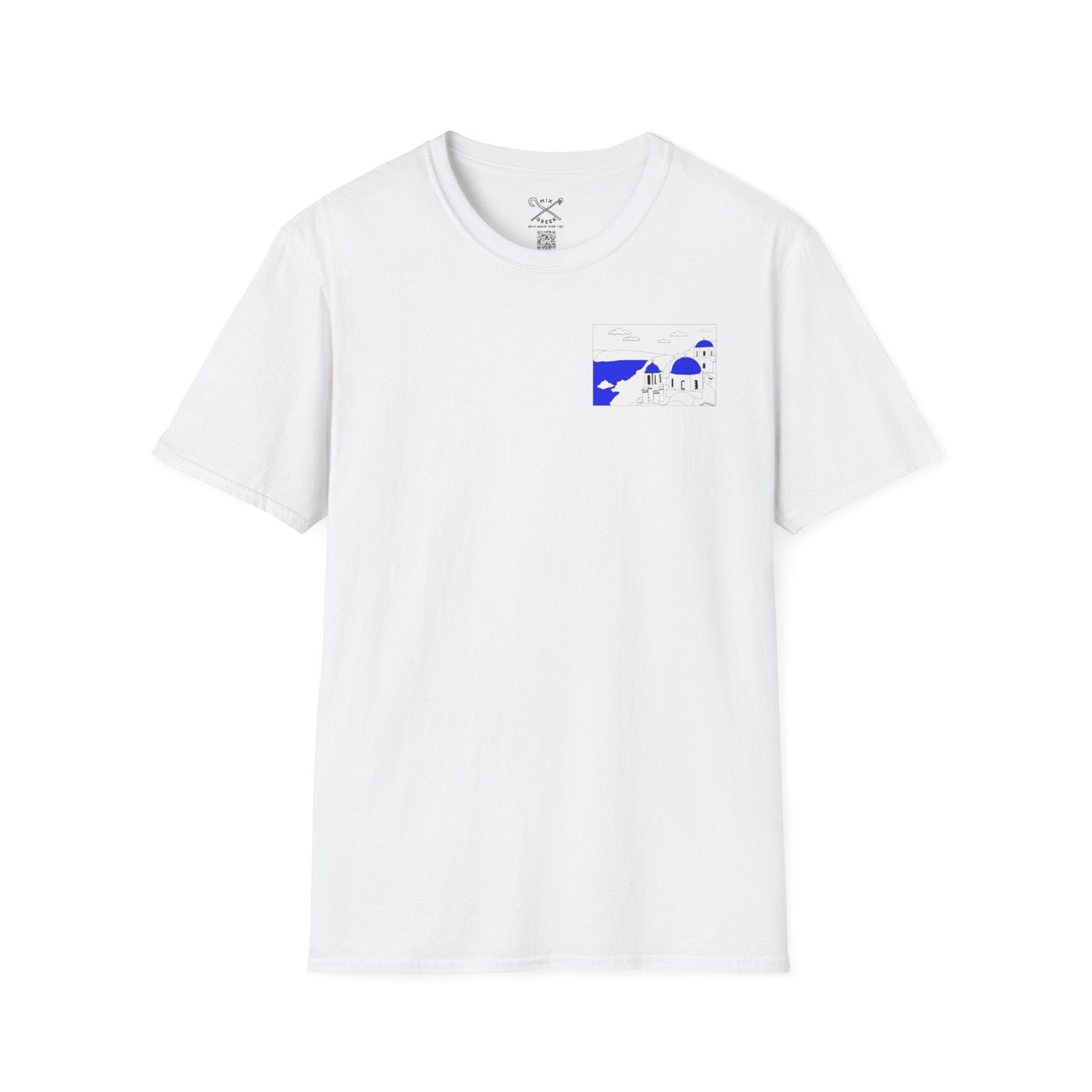 Greek Island T-Shirt – Santorini in Our Heart Graphic Tee
